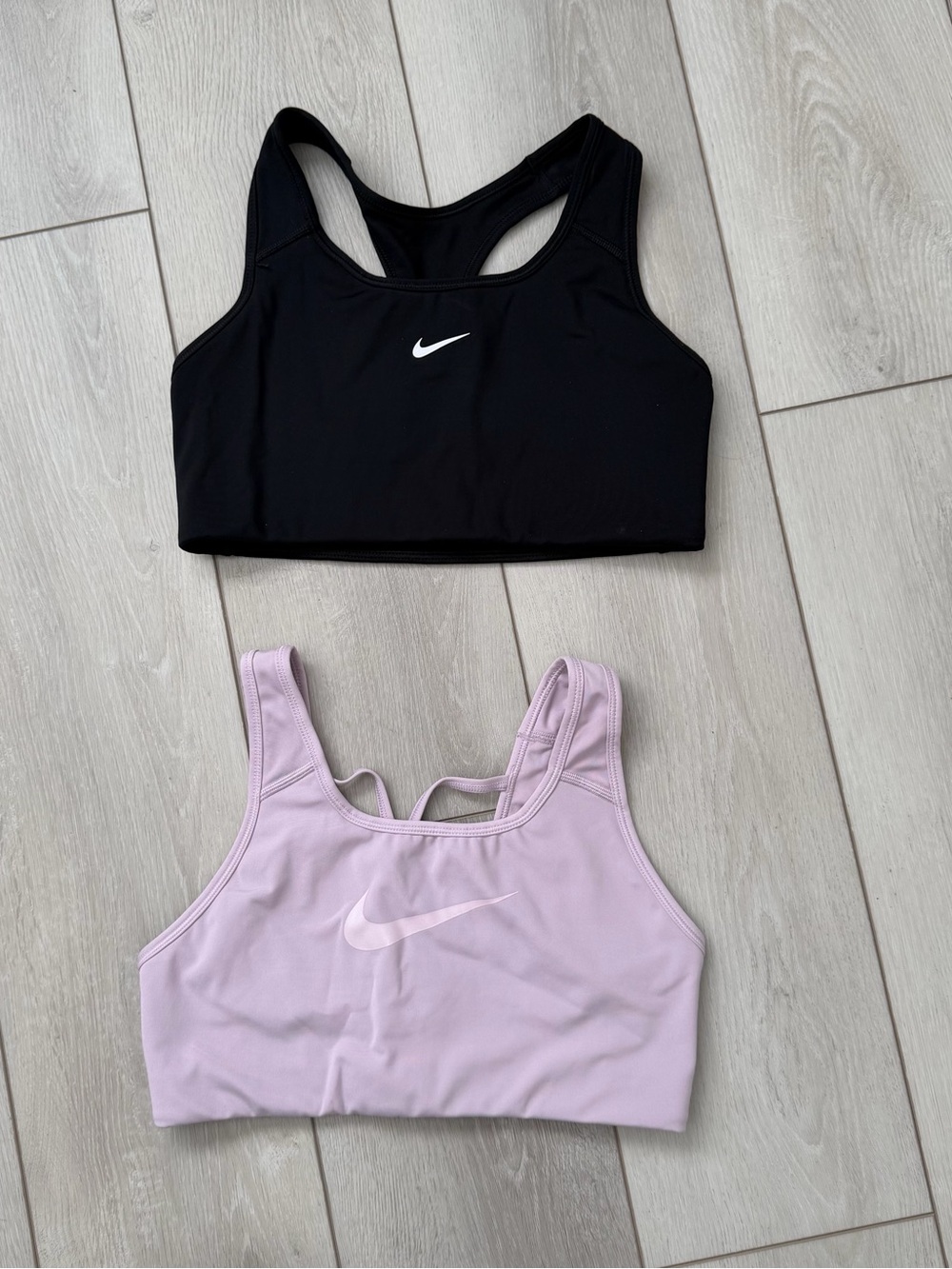 Nike 2 pcs Bundle Black & Purple Pink  Sports Bras - Duo Pack M L Women